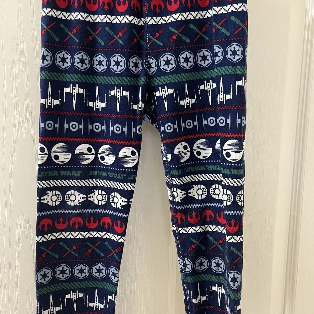Hanna Andersson Star Wars Holiday Fair Isle 2-Pc Long John Pajamas Size 110 US 5